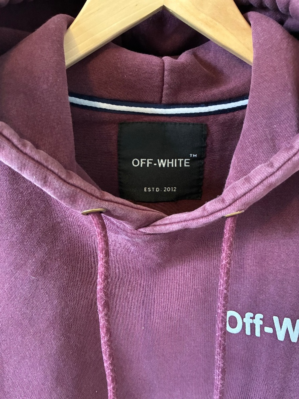 OFF-WHITE™ Burgundy Chain Graphic Hoodie